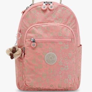 Kipling Pink Floral Backpack